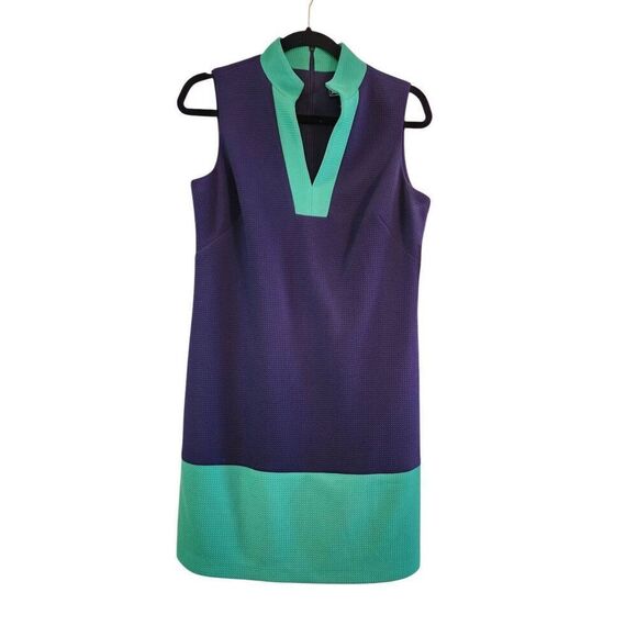 Jessica Howard NWT shift dress green and blue size 8P - Picture 2 of 8